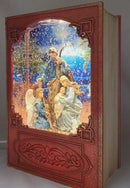 Lighted Spinning Waterglobe Book - Nativity