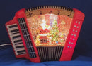 Lighted Musical Accordion With Christmas Scene