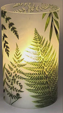 Frosted Illumaflame Fern LED Glass Candle - 6 Inch
