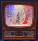 Musical Spinning Waterglobe - Santa Television