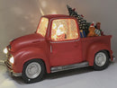 Lighted Santa Pickup Truck Waterglobe with Working Headlights