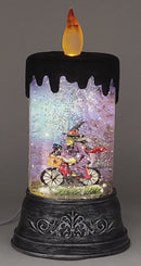 Enchanting Halloween Witch Waterglobe Candle