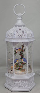 Lighted Spinning Water Globe Lantern with Rotating Scene - Bluebird