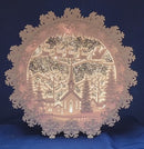 Lighted Spinning Water Globe Snowflake Wreath