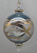 Sapphire Grandeur Blue Ball with Gold Elegance
