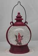 Cardinal Lighted Spinning Water Globe - On Sticks