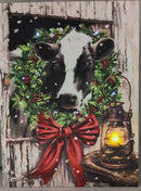 Lighted Easel Artwork - Christmas on the Farm