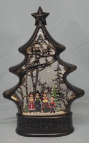 Illuminated Christmas Tree Water Globe  - Carolers