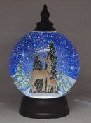 Lighted Spinning Water Globe - Deer in the Forest
