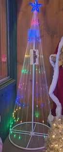 6 Ft Multi-Color Light Show Wire Cone Tree with 198 LED / 24 Patterns