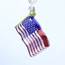 Old World Christmas Star-Spangled Banner Glass Blown Ornament