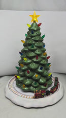 Lighted Musical Christmas Tree with Moving Train - 13 Inches tall