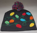 Battery-Operated LED Light-Up Knit Hat - Christmas Lights