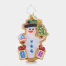 Christopher Radko Little Gem Glass Ornament - Gingerbread Snowman