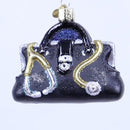Black Doctor's Bag Glass Ornament