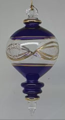 Royal Blue and Clear Ornament with Decorative Eye