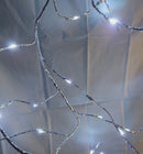 6 Foot Pre-Lit LED Twinkle Silver Branch Garland