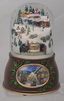Musical Village with Santa Train - 6 inch Snowglobe