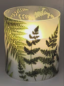 Frosted Illumaflame Fern LED Glass Candle - 4 Inch