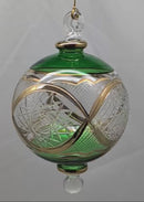 Emerald Grandeur Green Ball with Gold Elegance