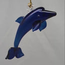 Sapphire Blue Leaping Dolphin Ornament