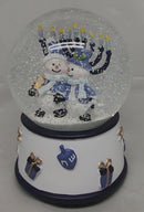 100MM Musical Wind-Up Hanukkah Snowman Water Globe