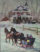 Lighted Easel Artwork - Sleighride