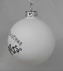 Christmas Keepsake Glass Ornament - First Christmas as Mr and Mrs