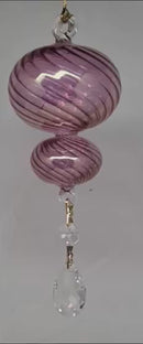 Dusty Rose Swirled Finial Ornament