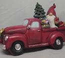 Whimsical Gnome's Lighted Truck Figurine