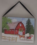 Fiber Optic Lighted Canvas Art - Horse Drawn Sleigh