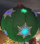Lighted Collapsible Ball Ornament- 30 Inches in Diameter - Green