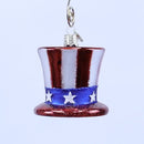 Uncle Sam Hat Glass Ornament