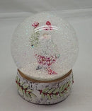 Santa Snowglobe on a Resin Holly Base