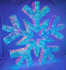 Lighted Hanging Holographic Snowflake with Remote Control - 18 inch