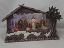 Lighted Nativity Spinning Water Globe