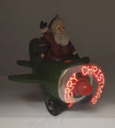 Light-Up Santa Airplane with Message Propeller