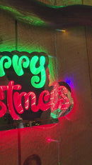 Lighted Infinity Mirror - Merry Christmas