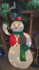 36" LED Light-Up Animated Snowman Lawn Decor