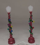 Red Globe Street Lamp - Set of 2