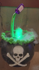 Lighted Metal & Magnesium Smoking Halloween Cauldron - 64 Inches tall