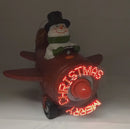 Light-Up Snowman Airplane with Message Propeller