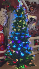 6 Foot Fiber Optic Tree - 209 Fiber Optic Color Changing LED Lights