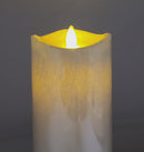 Wax LED Pillar Candle - White - 3x6