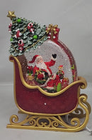 Lighted Spinning Water Globe Santa Sleigh