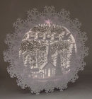 Lighted Spinning Water Globe Snowflake Wreath