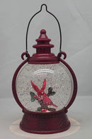 Cardinal Lighted Spinning Water Globe - Getting Ready To Fly