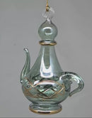 Smoky Sage Genie Bottle with Ornate Gold Filigree