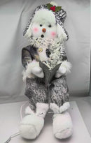 Animated  Snowman With Story Book Shelf Sitter