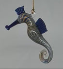 Royal Blue and Clear Seahorse Ornament with Asfour Crystal Eyes